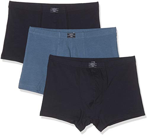 Esprit Auburn 3shorts Bóxer, Azul (Navy 400), Small (Pack de 3) para Hombre