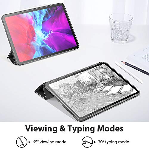 ESR Funda Inteligente Serie Rebound Slim para iPad Pro 12,9”2020 4ª generación [Modo Automático de Reposo/Actividad][Modo Visualización y Modo Escritura][Tapa Trasera TPU Flexible], Negro