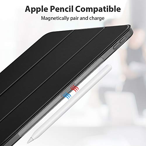 ESR Funda Inteligente Serie Rebound Slim para iPad Pro 12,9”2020 4ª generación [Modo Automático de Reposo/Actividad][Modo Visualización y Modo Escritura][Tapa Trasera TPU Flexible], Negro