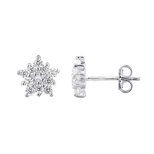 Essens – Pendientes de plata maciza 925 milésimas – Sistema de cochecito de seguridad – Joya para mujer