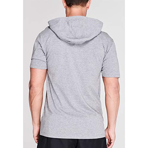 Everlast Hombre Hooded Camiseta Manga Corta Gris Marga S