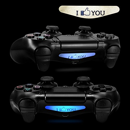 eXtremeRate 30 Piezas/Set Adhesivo para la Barra de luz Mando PS4 Vinilo Pegatinas Calcomanías Skins Stickers de la Barra Luminosa para Controlador Playstation 4 PS4 Pro Slim Original(Modelo-37)