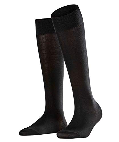 Falke Cotton Touch, Calcetines para Mujer, OPACAS Negro 39-40