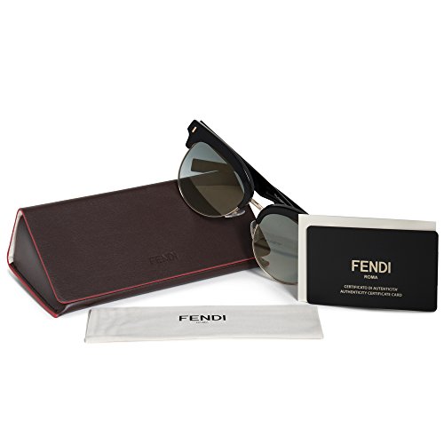 FENDI FF 0154/S EZ VJG Gafas de sol, Negro (Black/Green Sf Flsgun), 54 para Mujer