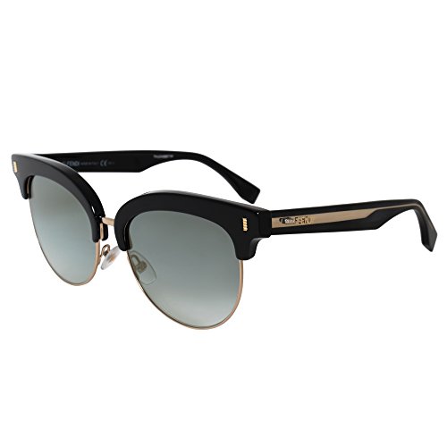 FENDI FF 0154/S EZ VJG Gafas de sol, Negro (Black/Green Sf Flsgun), 54 para Mujer