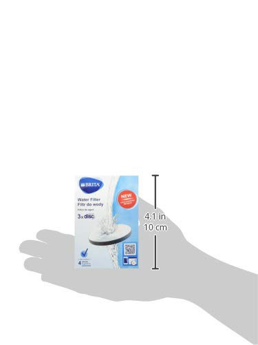 FILTROS BRITA MICRODISC – Pack 3 filtros para el agua, Discos filtrantes compatibles con botellas BRITA que reducen la cal y el cloro