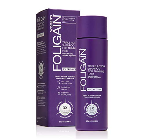 FOLIGAIN Champú de triple acción para la pérdida de cabello para mujeres con 2% de trioxidil - 236 ml