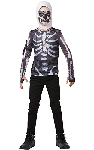 Fortnite - Disfraz camiseta Skull Trooper para niño, Small - 140 cm