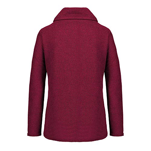 Fossen Mujer Jersey Invierno Irregular Prendas de Punto Collar de la Pila Sudaderas de Manga Larga Cardigan Suéter Talla Grande Abrigo Tamaño S~XXXXXL