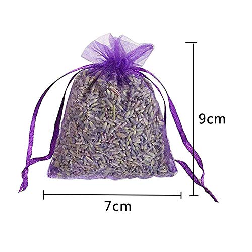 Freedomanoth 15 Bolsas Lavanda Sachet Natural Lavender Sachet Desodorante Sachet Bag para bolsitas Se Pueden Colocar en el automóvil, en el Armario