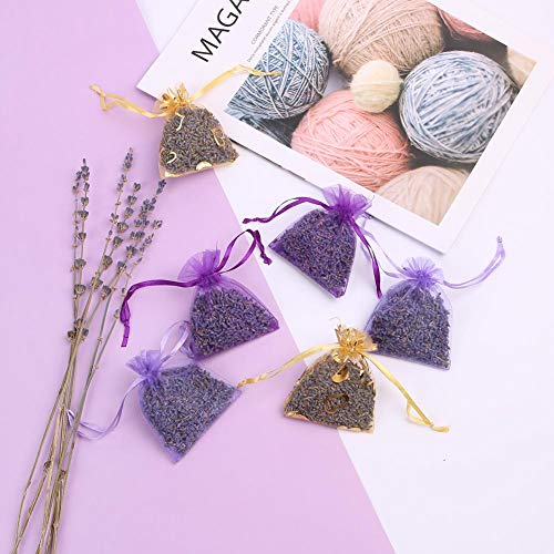 Freedomanoth 15 Bolsas Lavanda Sachet Natural Lavender Sachet Desodorante Sachet Bag para bolsitas Se Pueden Colocar en el automóvil, en el Armario