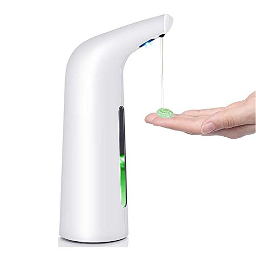 FreeLeben Dispensador De Jabón Sin Contacto 400ml, Dispensador De Jabón Eléctrico Automático con Ventana Visible para Cocinas | Baño | Hotel (Alimentado por Batería)