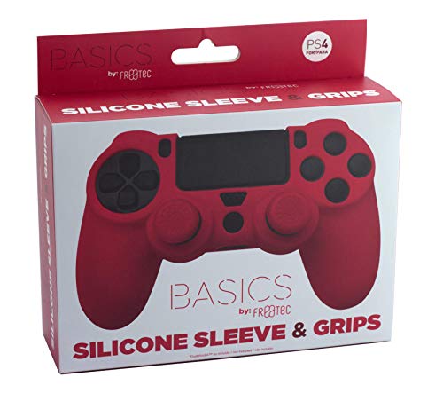 FR·TEC - Protector De Silicona + Grips - Color Rojo PS4