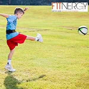 Fútbol Kick Ball Manos libres solo entrenador F1tnergy Ajustable Cintura Cinturón tamaño bola 3 4 5 Práctica fútbol formación Rebounder Belt Keepers Kid juventud fútbol calcetines bola objetivo futbol