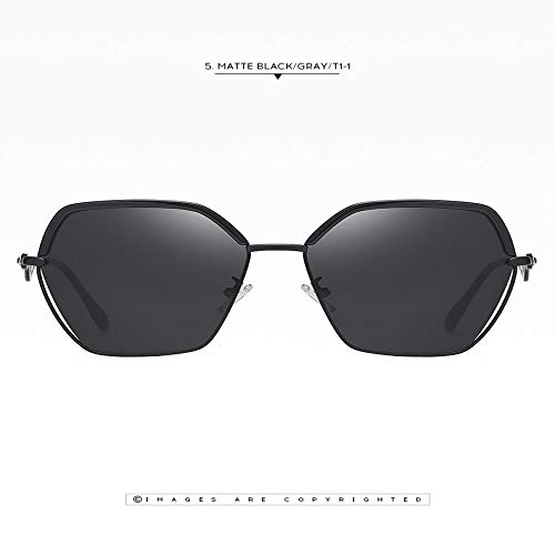 Gafas de Sol de Mujer con gradiente Grande y Montura de Diamante Uv400 Negro