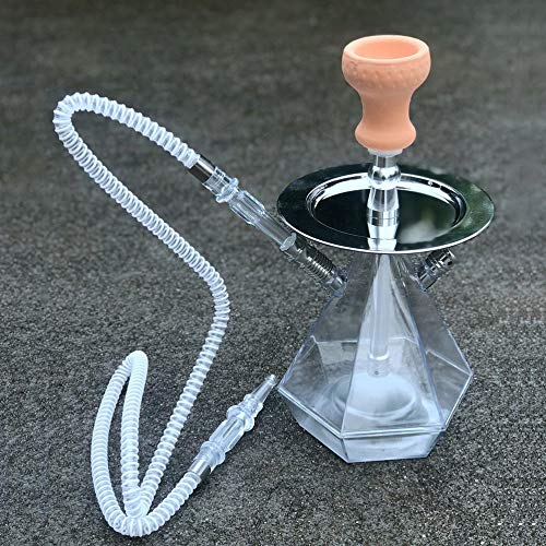 gfjfghfjfh Juego de cachimba acrílica para Fumar Manguera de Pipa de Agua Shishas con luz LED Party Club Outdoor