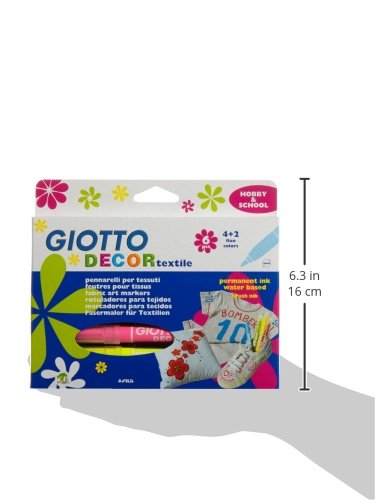 Giotto- Decor Pack de 6 rotuladores, Colores Surtidos, Multicolor (4948)