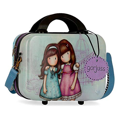 Gorjuss Neceser ABS Adaptable a Trolley Friends Walk Together, Morado, 29x21x15 cm