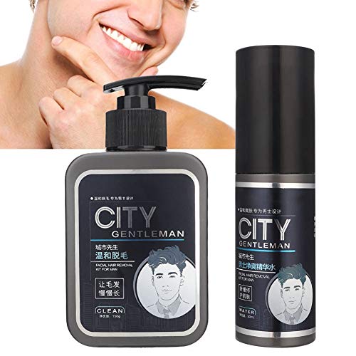 GOTOTOP Crema depilatoria para Hombres, suavizante Suave Crema depilatoria depilatoria de la Barba Facial Utilizada en Las Axilas del Pecho Piernas traseras Brazos con suero hidratante de 50 ml