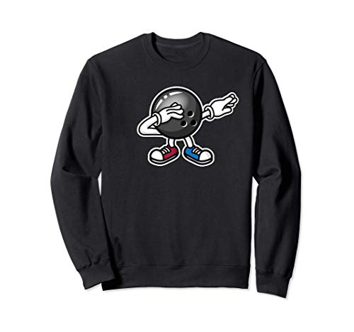 Gracioso dab dabbing bola de boliche niño bolos niños danza Sudadera