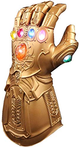 Guante de los Vengadores con Luces led, Guantele Thanos Vengadores 4 Final del Juego Iron Man Infinity Gauntlet Hulk Thanos Capitán América Thor Cosplay con 2 pilas recambio