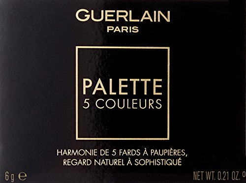 Guerlain Paleta de 5 Colores con Base para Iluminar y Unificar, 2 Tonos Nude y 2 Carbón Leña 04-L'Heure de Nuit - 6 gr