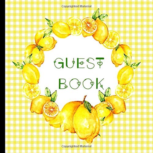 Guest Book: Gorgeous Lemons Party Guest Book Includes Gift Tracker and Picture Memory Section