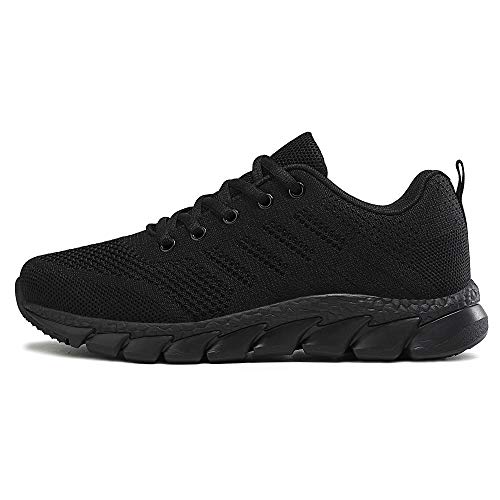 Guqi Zapatillas Deportivas de Mujer Running Zapatos para Correr Gimnasio Calzado（All Black.40EU