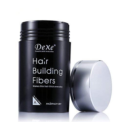 Hair Building Fibers,Fibre Construcción de pelo Fibras de Cabello Naturales,Cabello fino y Escaso para Hombres y Mujeres-Efecto Inmediato (Marron oscuro)