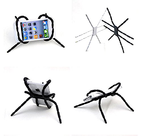 Haodou Soporte de teléfono con araña Flexible - Soporte Universal Flexible y Totalmente Ajustable Soporte de Soporte Cuna para Cualquier automóvil o Bicicleta. Se ajustará a iPhone 6 7 (Negro)