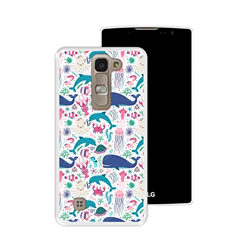 Hapdey Funda Transparente para [ LG G4 Mini - G4c - Magna ] diseño [ Animales subacuáticos, Algas y corales ] Carcasa Silicona Flexible TPU