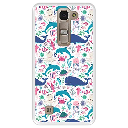 Hapdey Funda Transparente para [ LG G4 Mini - G4c - Magna ] diseño [ Animales subacuáticos, Algas y corales ] Carcasa Silicona Flexible TPU