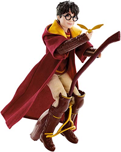 Harry Potter Muñeco Harry Quidditch, juguetes niños + 6 años (Mattel GDJ70)