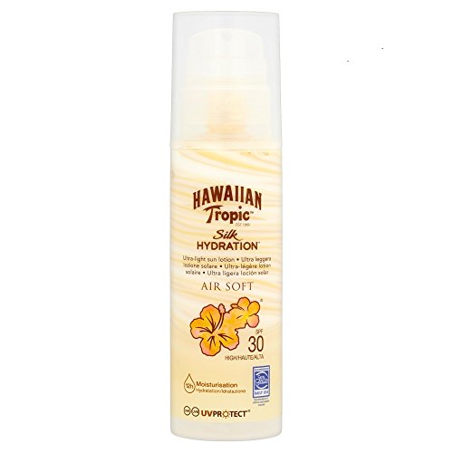 HAWAIIAN Tropic Silk Air Soft SPF 30 - Crema Solar Ultraligera con Lazos de Seda, 150 ml