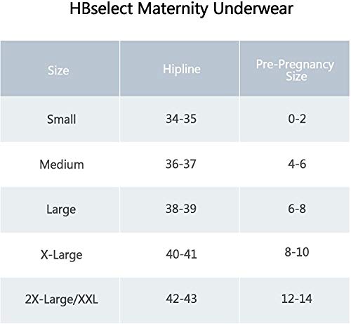 HBselect 6 Bragas Embarazadas Algodon U Forma Braguitas para Premamá Cintura Bajo Bragas Maternidad