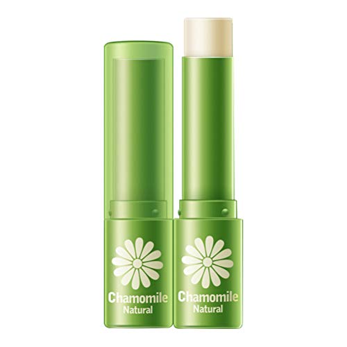 Healifty Bálsamo de labios hidratante natural, 3 g, esencia de manzanilla, bálsamo labial refrescante, cuidado suave para las mujeres