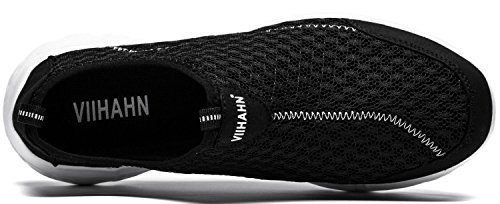 Hombre Zapatos Casuales Amortiguadores Zapatilla Deportiva Ligero Caminar Gimnasio Corriendo Malla Ligero Deporte Entrenadores(44 EU,9 UK,Negro)