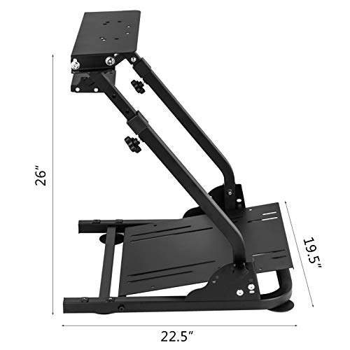 Husuper Soporte para Volante 57 x 49 cm Soporte de Volante Universal Plegable G25 G27 G29 y G920 Wheel Stand Pro Compatible con Logitech G25 G27 G29 y G920 Soporte Volante Logitech g29 Wheel Stand Pro