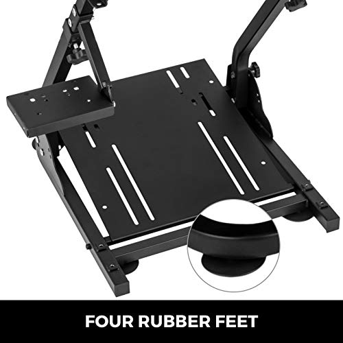 Husuper Soporte para Volante 57 x 49 cm Soporte de Volante Universal Plegable G25 G27 G29 y G920 Wheel Stand Pro Compatible con Logitech G25 G27 G29 y G920 Soporte Volante Logitech g29 Wheel Stand Pro