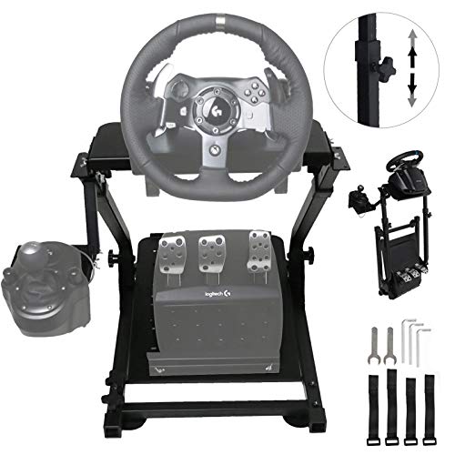 Husuper Soporte para Volante 57 x 49 cm Soporte de Volante Universal Plegable G25 G27 G29 y G920 Wheel Stand Pro Compatible con Logitech G25 G27 G29 y G920 Soporte Volante Logitech g29 Wheel Stand Pro