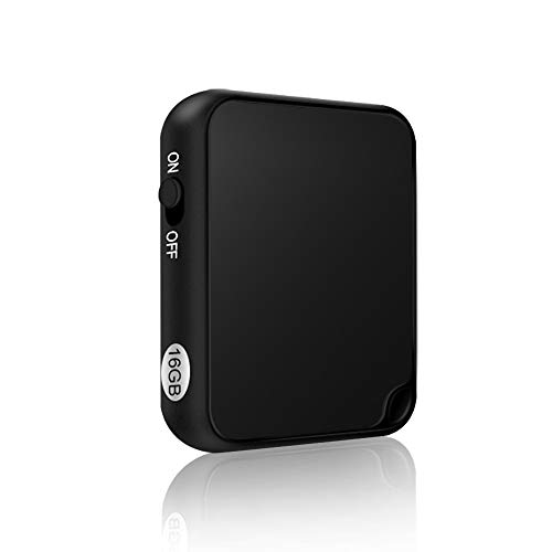 H+Y Mini Grabadora de Voz, Grabadora Espia Portátil de 16 GB, Recargable MP3 por USB, HD Grabadora de Audio con Activación por Voz, Ideal para Clases, Reuniones, Entrevistas, Hasta 284 Horas