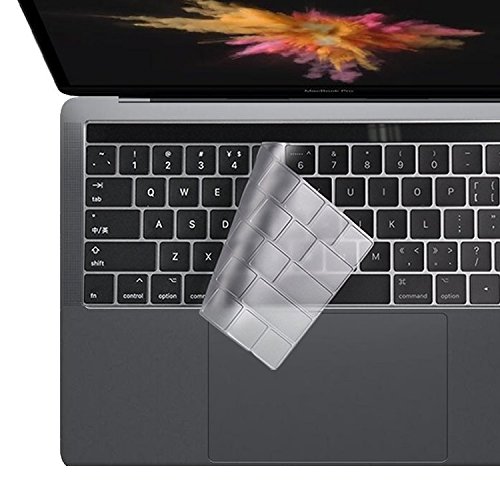 i-Buy Ultra Fino Clear TPU Teclado Cubierta Macbook Pro 13/15 con Touch Bar y Touch ID[Teclado QWERTY español]- Claro