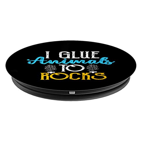 I Glue Animals To Rocks Funny Coral Frag Fish Tank Joke PopSockets Agarre y Soporte para Teléfonos y Tabletas