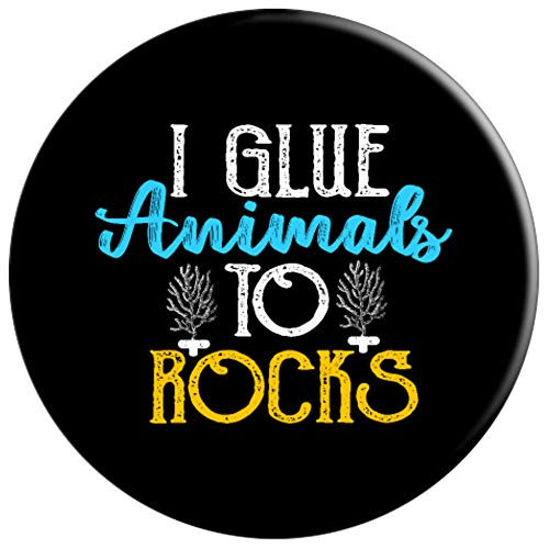 I Glue Animals To Rocks Funny Coral Frag Fish Tank Joke PopSockets Agarre y Soporte para Teléfonos y Tabletas
