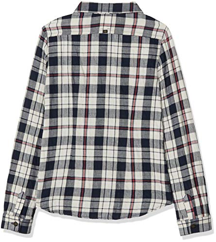 IKKS Chemise À Way Camisa, Azul (Navy Carreaux 48), S para Niños