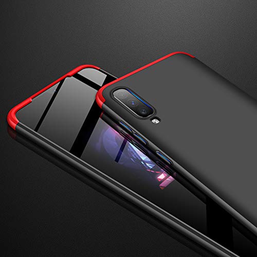 IMEIKONST Samsung A7 2018 Funda 3 in 1 Ultra Slim Design PC Hard Cubierta 360 Grados Protección Anti-Shock Anti-Scratch Caso Cover Carcasa para Samsung Galaxy A7 2018. 3 in 1 Black + Red AR