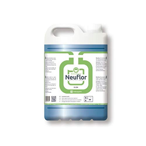 Induquim Neuflor Suavizante lavadora liquido garrafa 5 litros / 67 lavados para ropa con agradable e intenso perfume compatible con uso profesional y calandra