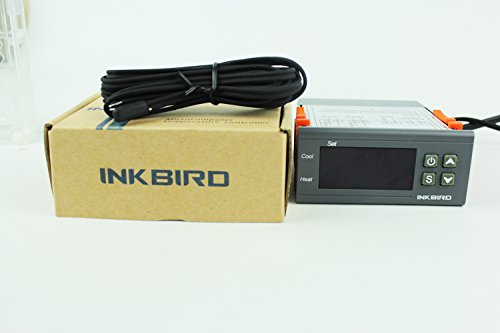 Inkbird ITC-1000 Termostato Digital Calefacción y Refrigeración con Sonda 220v, LCD Display y 2 Relés Control de Temperatura para Fabricación de cerveza, Reptiles incubadora, Acuarios marino