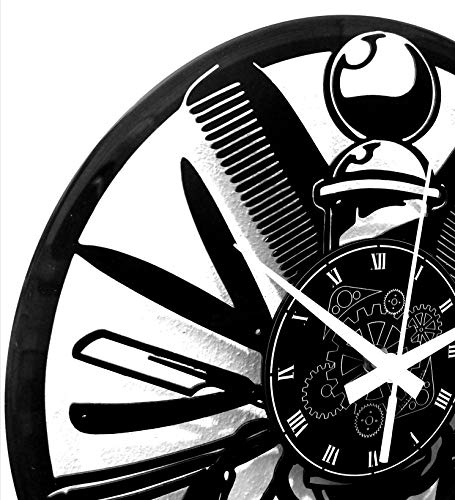 Instant Karma Clocks - Reloj de Pared de Vinilo, Idea de Regalo, Vintage, Hecho a Mano, para peluquería, peluquería o barbería
