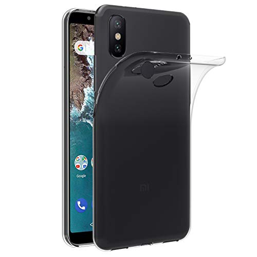 ivoler Funda Carcasa Gel Transparente para Xiaomi Mi A2, Ultra Fina 0,33mm, Silicona TPU de Alta Resistencia y Flexibilidad